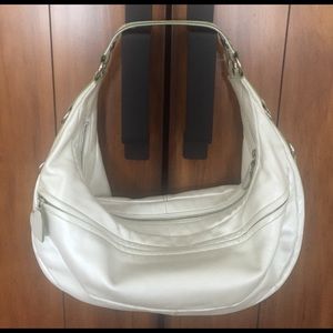 Elliot Lucca small hobo style purse white pearl